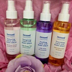 Dermasil Skin Care. Face And Body Spray Collection Set Of 4 - Alcohol FREE